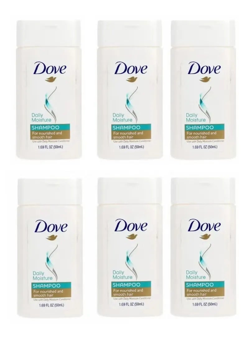 Dove Shampoo Daily Moisture (50 ml) [ 6 Pcs ]